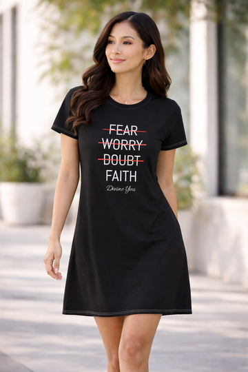 Faith Over Fear T-Shirt Dress